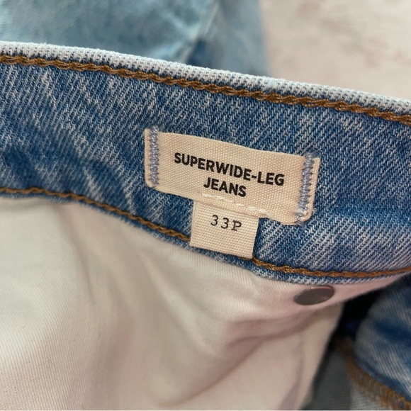Madewell distressed superwide - leg Jean size 33P/L30/1/2 - Picture 9 of 14